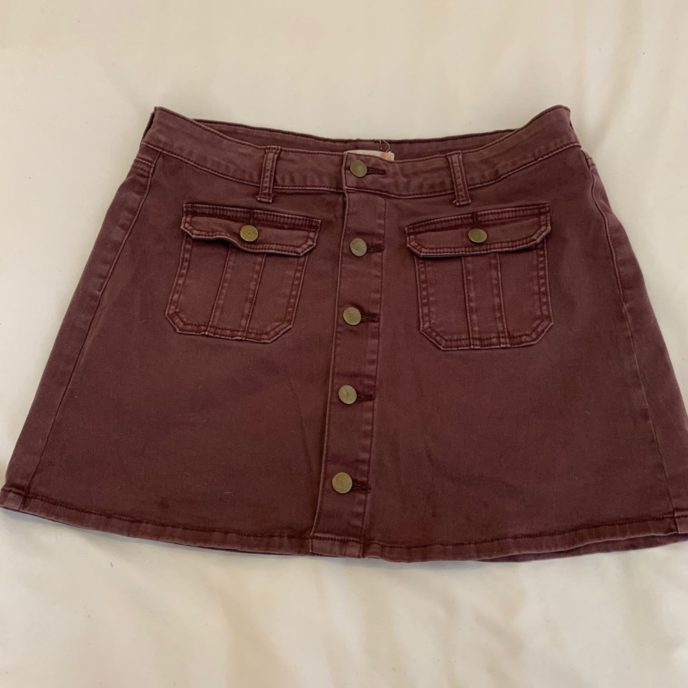 Purple jean skirt